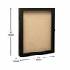 Flash Furniture Peyton 11x14 Shadow Box Display Case w/Linen Liner, 8 Push Pins and Solid Pine Wood Frame in Black HMHD-23M010YBN-BLK-1114-GG